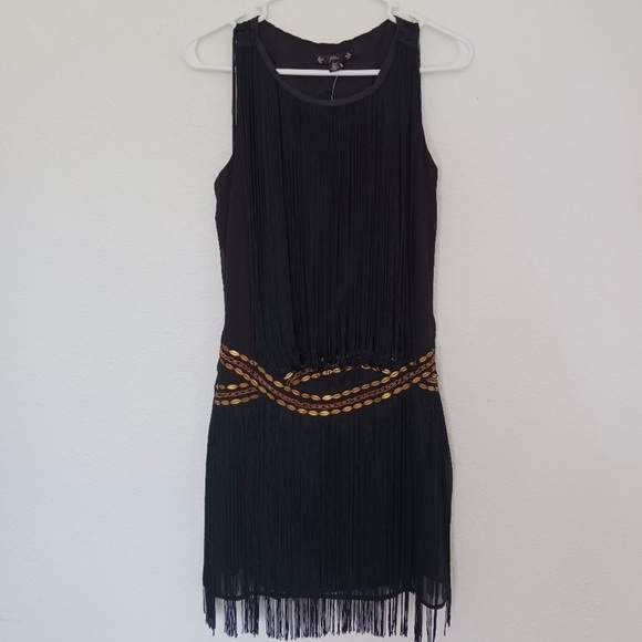 Fringe and beaded drop waist dress - Picture 4 of 5